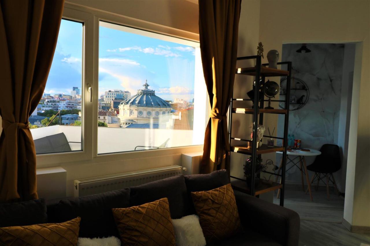 Athenee Palace Apartment - Panoramic View Terrace & Balcony - Free Minibar บูคาเรสต์ ภายนอก รูปภาพ