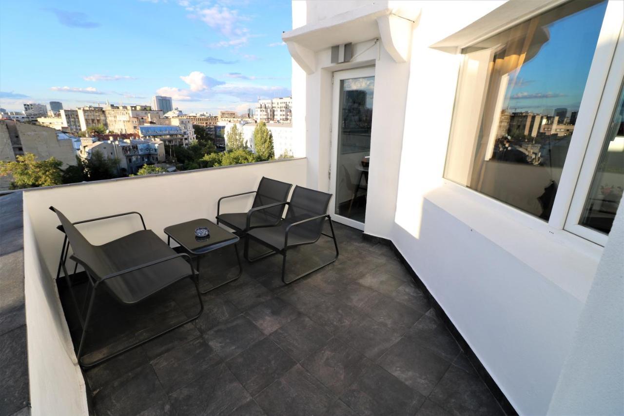 Athenee Palace Apartment - Panoramic View Terrace & Balcony - Free Minibar บูคาเรสต์ ภายนอก รูปภาพ